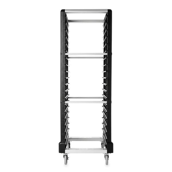 Rubbermaid Commercial End-Load Rack, 23 3/4x28 3/4x67 7/8, Black - FG332000BLA