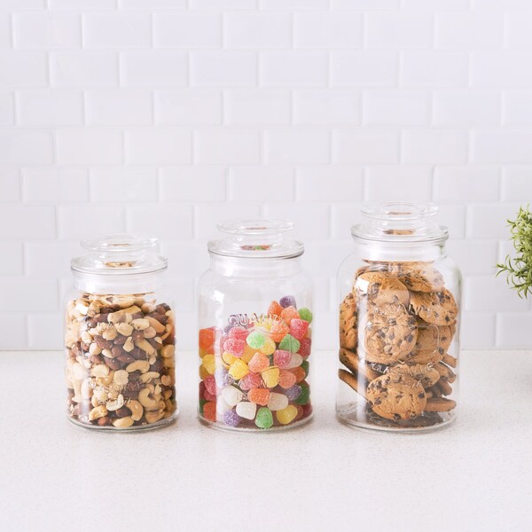 Hds Trading 3 Piece Canister Set With Lids - ZOR95919