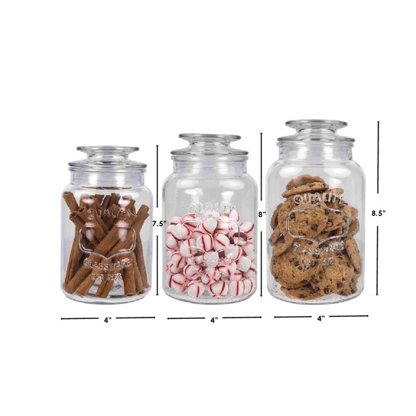 Hds Trading 3 Piece Canister Set With Lids - ZOR95919