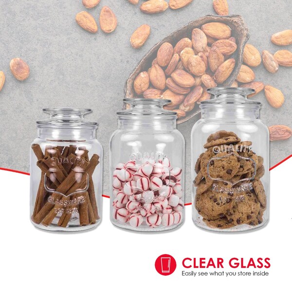Hds Trading 3 Piece Canister Set With Lids - ZOR95919