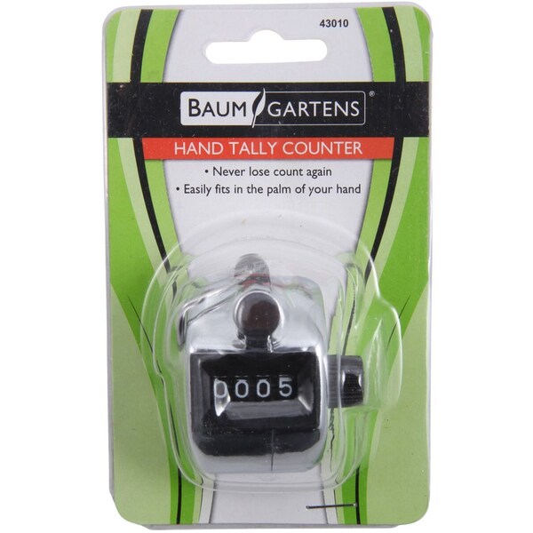Contador de cuentas Baumgartens, cuenta hasta 9999, Plateado/Negro - BAU43010