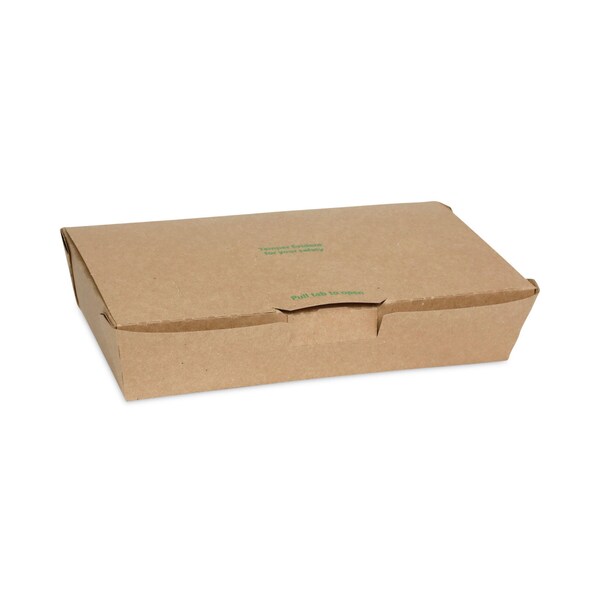 Pactiv Evergreen EarthChoice Tamper Evident OneBox Paper Box, 9 x 4.85 x 2, Kraft, 100PK - NOB02KECTE