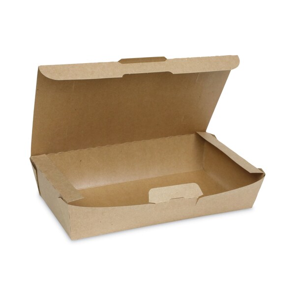 Pactiv Evergreen EarthChoice Tamper Evident OneBox Paper Box, 9 x 4.85 x 2, Kraft, 100PK - NOB02KECTE