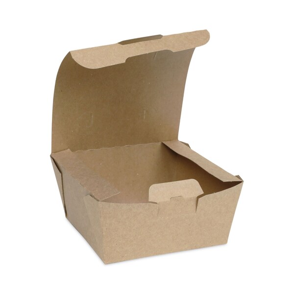 Pactiv Evergreen EarthChoice Tamper Evident OneBox Paper Box, 4.5 x 4.5 x 2.5, Kraft, PK312, 312PK - NOB01KECTE