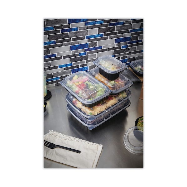 Pactiv Evergreen EarthChoice Entree2Go Takeout Container, 12 oz, 5.65 x 4.25 x 2.57, Black, PK600, 600PK - YCNB6X412000