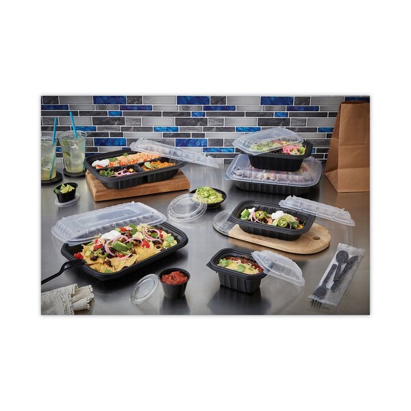 Pactiv Evergreen EarthChoice Entree2Go Takeout Container Vented Lid, 11.75 x 8.75 x 0.98, Clear, 200PK - YCNV12X9PPDL