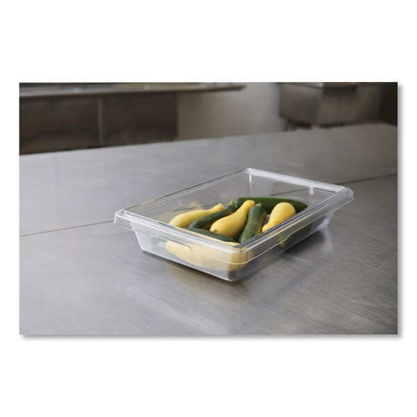 Rubbermaid Commercial Food/Tote Boxes, 5gal, 26w x 18d x 3 1/2h, Clear - FG330600CLR