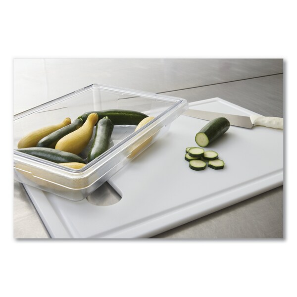 Rubbermaid Commercial Food/Tote Boxes, 5gal, 26w x 18d x 3 1/2h, Clear - FG330600CLR