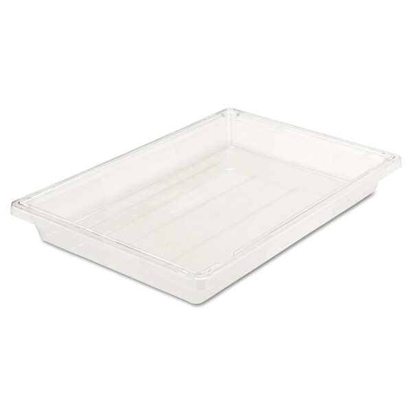 Rubbermaid Commercial Food/Tote Boxes, 5gal, 26w x 18d x 3 1/2h, Clear - FG330600CLR