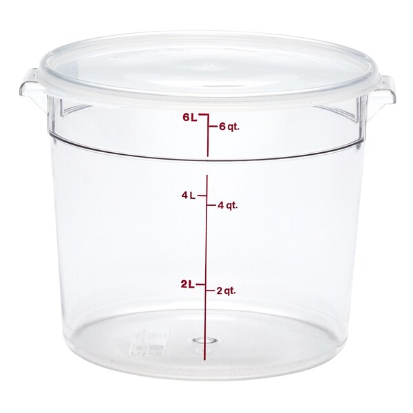 Cambro Camwear 6 qt. Polycarbonate Clear Container - RFSCW6135