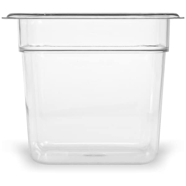Carlisle Foodservice StorPlus Polycarbonate Food Pan, 2.5 qt, 6.38 x 6.75 x 6, Clear, Plastic - 3068507