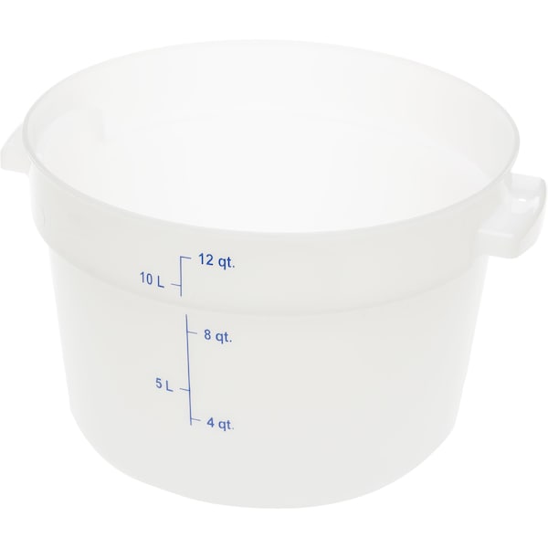Storplus Food Storage Container, Round, 12 qt, White - 1097702