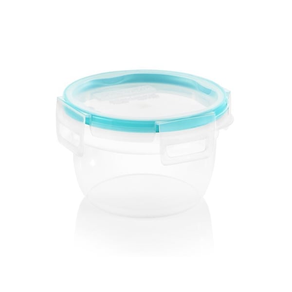 Snapware Food Container, 3.86 Cups Capacity, Plastic, Clear, 6-1/2 in Dia, 3 in H - 1109968