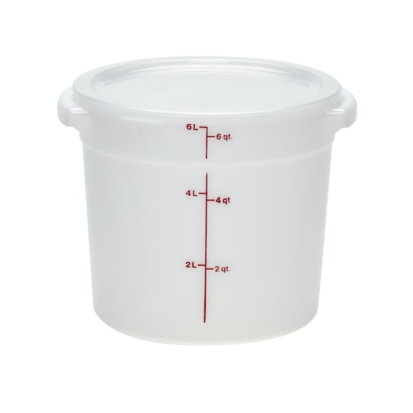 Cambro Cambro Container Plastic Round 6 And 8 qt. White Poly Cover Lid - RFSC6148