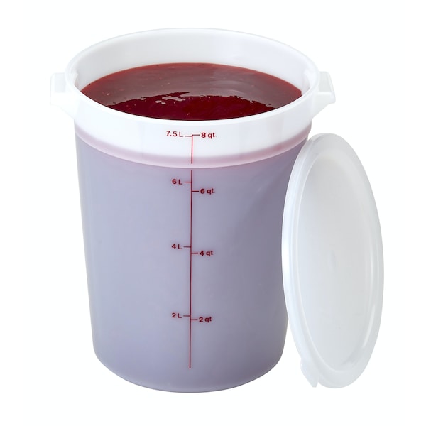 Cambro Cambro Container Plastic Round 6 And 8 qt. White Poly Cover Lid - RFSC6148