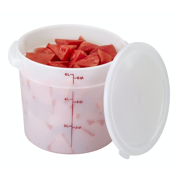 Cambro Cambro Container Plastic Round 6 And 8 qt. White Poly Cover Lid - RFSC6148