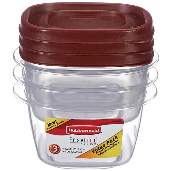 Rubbermaid Rubbermaid White Food Storage Container Set 3 pk - 2049358