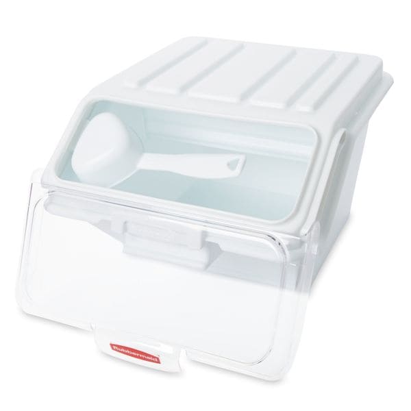 Rubbermaid Commercial Storage Bin, Includes 1/2 Cup Scoop - FG9G6000WHT
