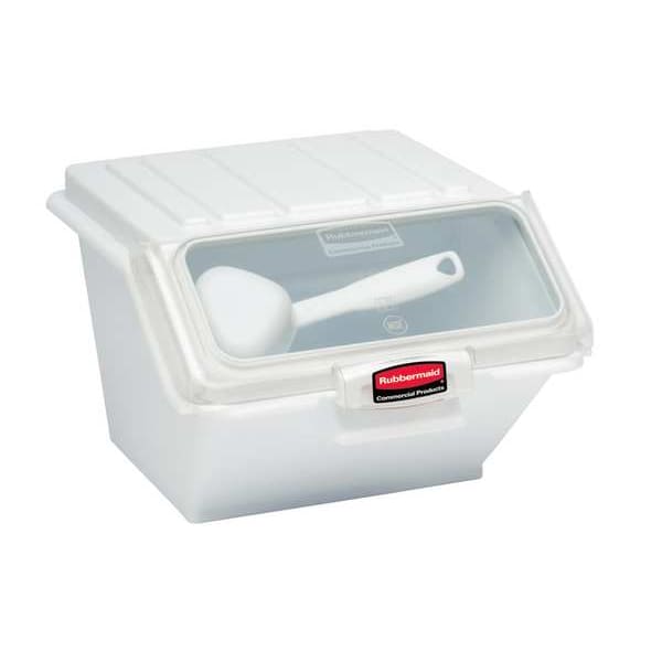 Rubbermaid Commercial Storage Bin, Includes 1/2 Cup Scoop - FG9G6000WHT