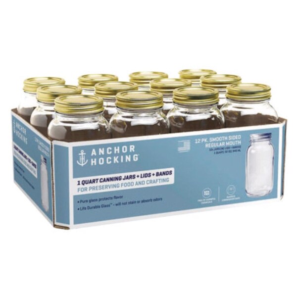 Anchor Hocking Anchor Hocking Tecnocap Regular Mouth Canning Jar 32 oz 12 pk - HCT1232-G