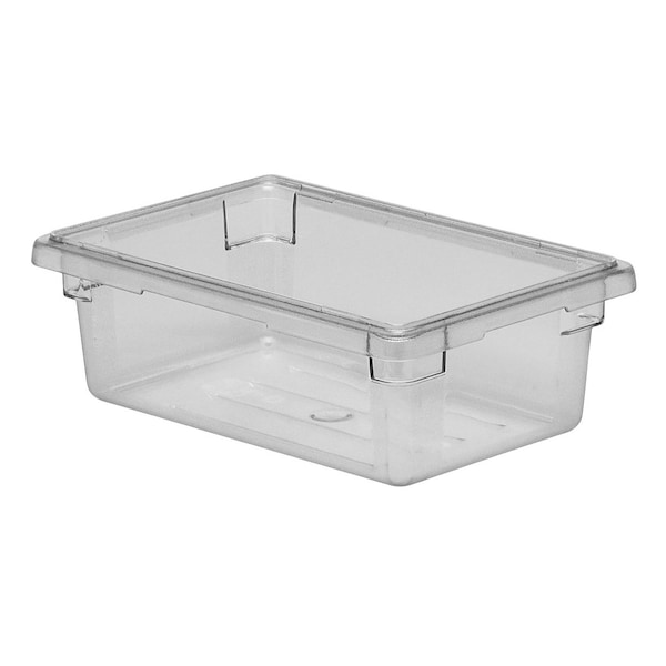 Cambro Camwear 12"x18"x6" Deep 3 gal. Clear Polycarbonate Food Storage Box - 12186CW135