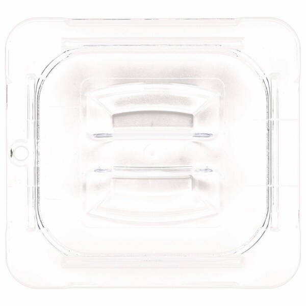 Carlisle Foodservice StorPlus Polycarbonate Handled Universal Lid, 6.31 x 6.88 x 0.88, Clear, Plastic - 10310U07