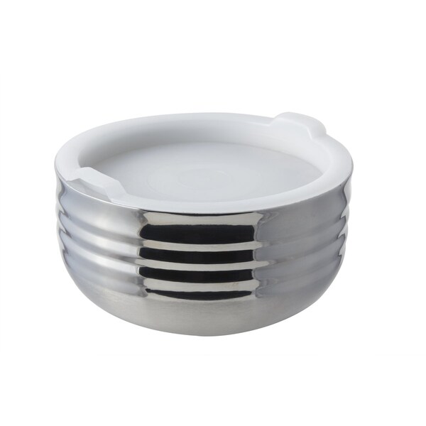 Bon Chef Cold Wave Bowl & Stacking Cover  6 3/8" Dia X 3 3/8" H  1 Qt - 9317