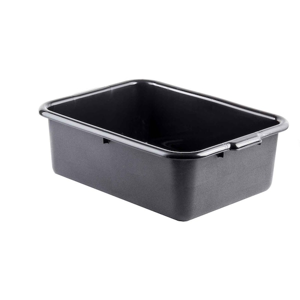Tablecraft Recycled Bus Tub/Tote Box, Blk, 22"X16"X7" - 1537E