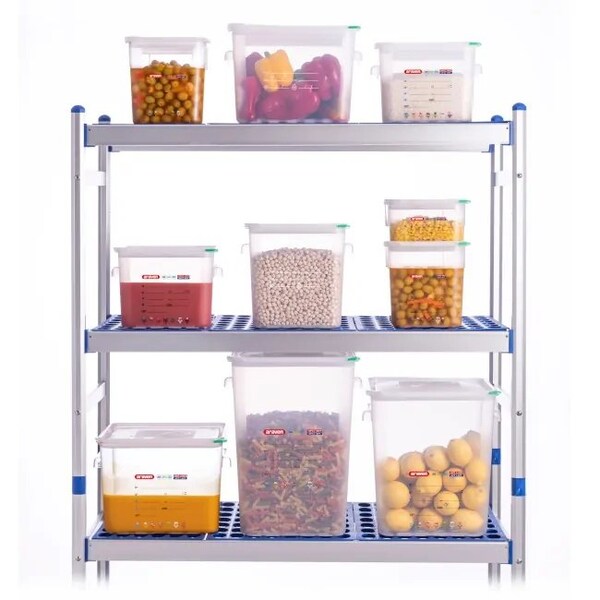 Araven Polypropylene Airtight Square Container, 23QT, 6PK - 11857