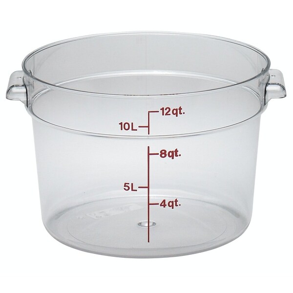 Cambro Cambro - Camwear Storage Container, Round, 12 Qt., 14-7/8" Dia. x 8-3/8"H, Polycarbonate - RFSCW12135