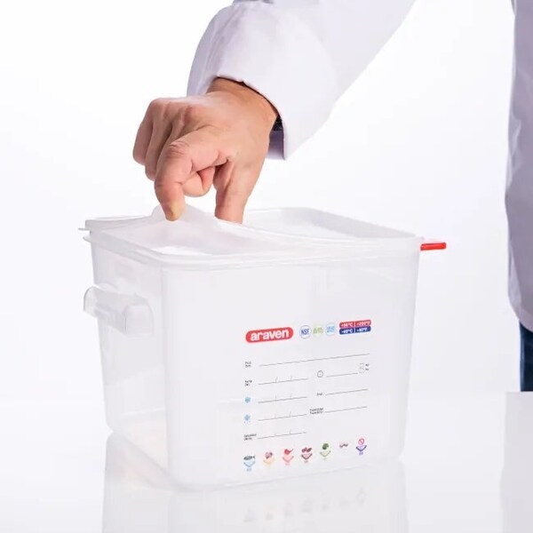 Araven Polypropylene Airtight Square Container, 2.1QT, 6PK - 11851