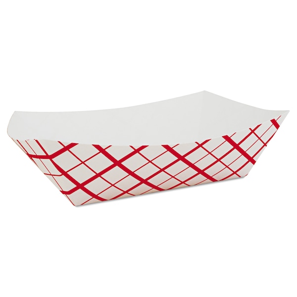 Sct Paper Food Baskets, 10 lb Capacity, 9.84 x 6.97 x 3.13, Red/White, Paper, 250PK - SCH 0433