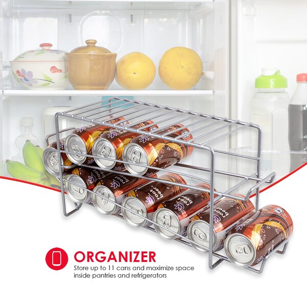 Hds Trading Vinyl Coated Steel Can Dispenser, Silver - ZOR96029