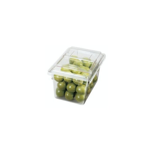 Cambro Camwear 12"x18"x9" Deep 4.75 gal. Clear Polycarbonate Food Storage Box - 12189CW135