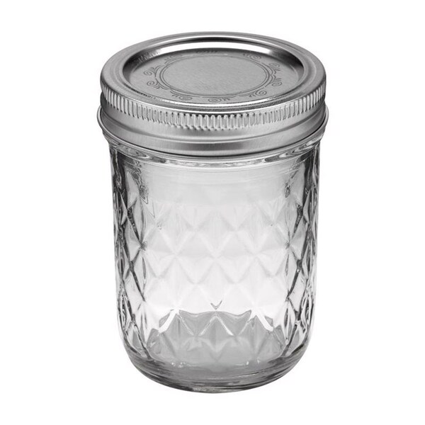Ball Ball Quilted Crystal Regular Mouth Jelly Jar 8 oz 12 pk - 1440081200