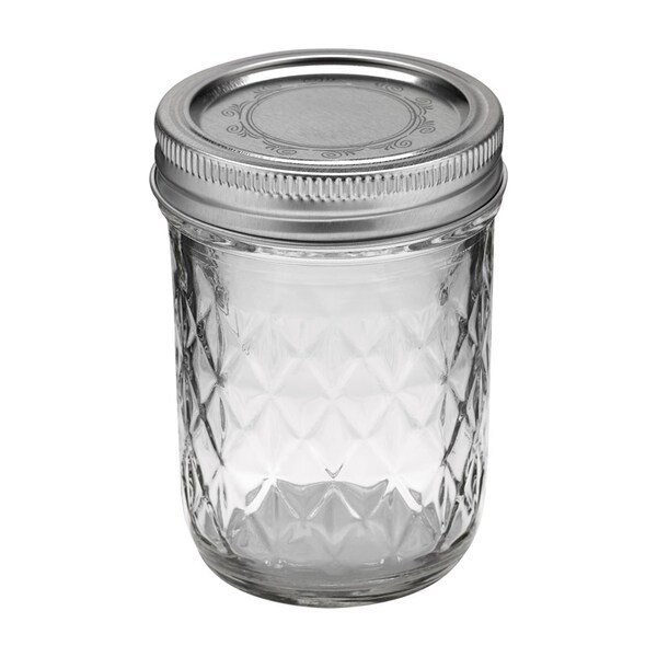 Ball Ball Quilted Crystal Regular Mouth Jelly Jar 8 oz 12 pk - 1440081200