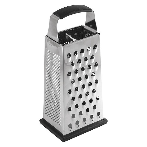 Tablecraft Large Box Grater, 4Side, SS, Non-Slp Grp, 9" - SG205BH