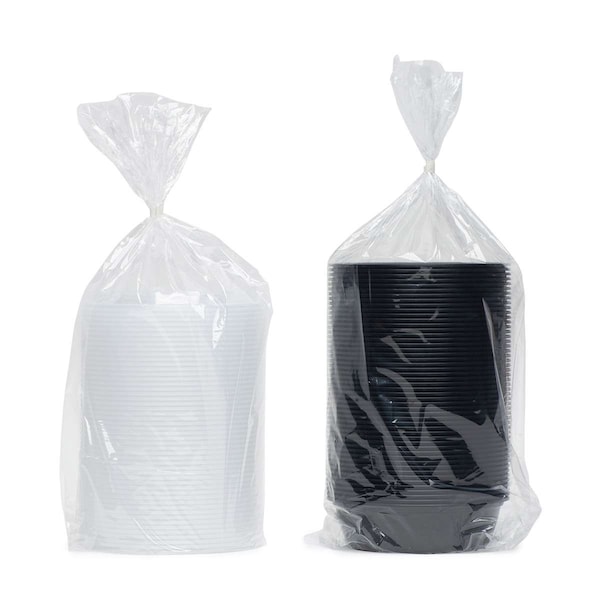 Cubeware Cubeware 24oz. Round Container Black Base With Clear Vented Lid, PK150 - CO-624B