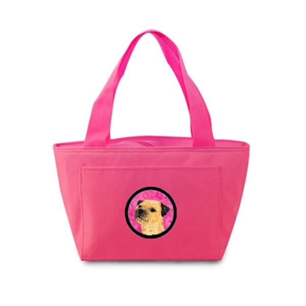 Carolines Treasures Pink Border Terrier Zippered Insulated School Washable And Stylish Lunch Bag Cooler - LH9368PK-8808