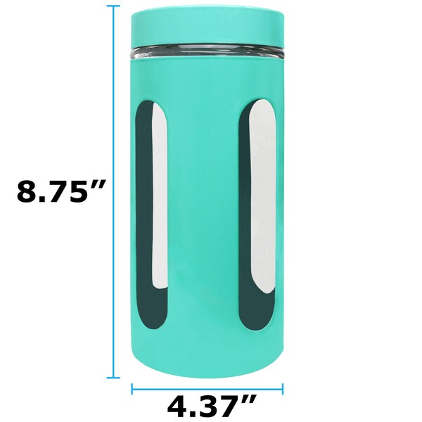 Blue Donuts Blue Donut 44oz Stainless Steel Storage Canister with Window Turquoise - BD3927174