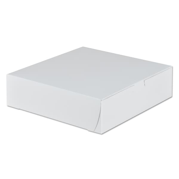 Sct Tuck-Top Bakery Boxes, 9w x 9d x 2 1/2h, White, PK250 - 953