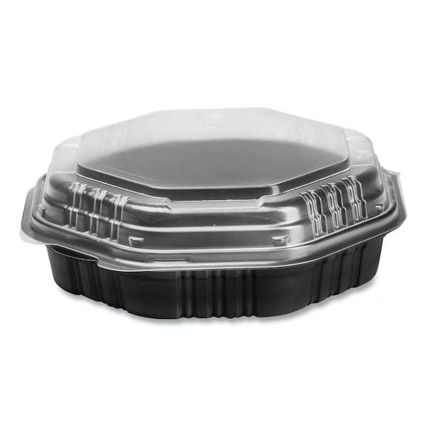 Dart OctaView HF Containers, Black/Clr, 31oz, 9.55w x 9.13d x 3.01h, PK100 - 809011-PP94