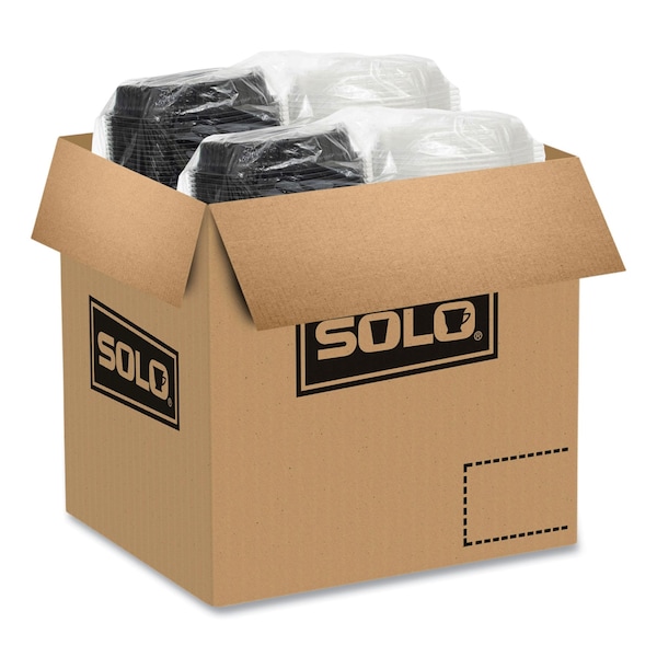 Dart OctaView HF Containers, Black/Clr, 31oz, 9.55w x 9.13d x 3.01h, PK100 - 809011-PP94