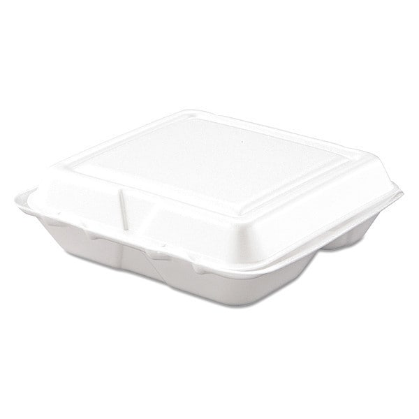 Dart Carryout Food Container, Foam, 3-Co, PK200 - 80HT3R