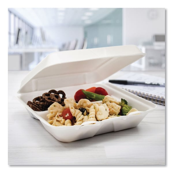 Dart Carryout Food Container, Foam, 3-Co, PK200 - 80HT3R