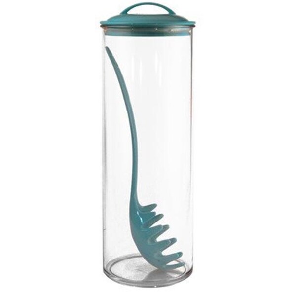 Reston Lloyd Reston Lloyd 11772 Acrylic Spaghetti Jar & Fork - Turquoise - 11772