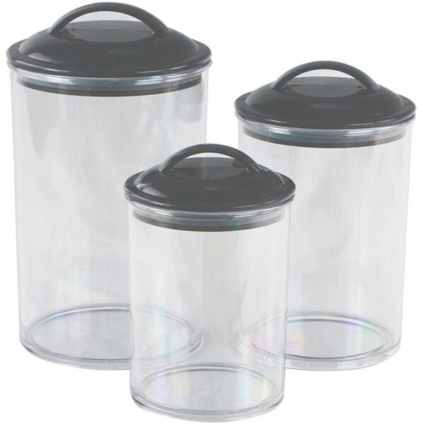 Reston Lloyd Reston Lloyd 11111 6pc Acrylic Canister Set  Charcoal - 11111