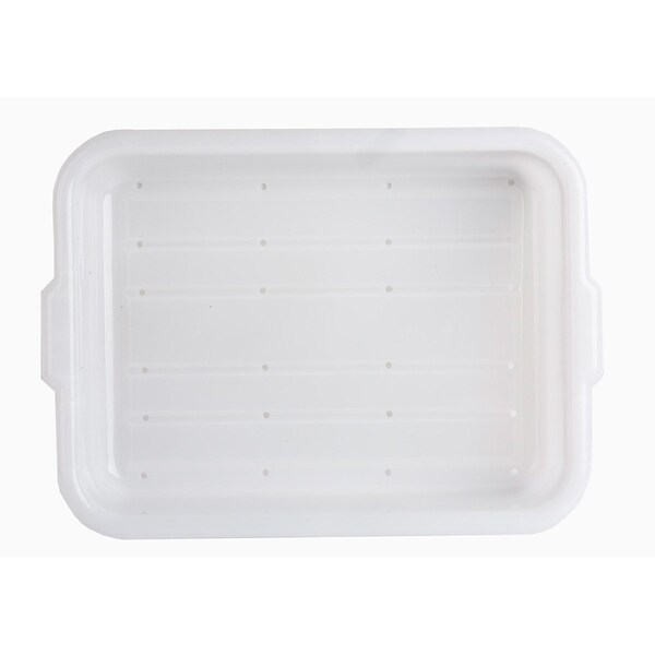 Tablecraft Drain Box, .25" Holes, Wht, Hdpe, 21"X16"X5" - DBF1529