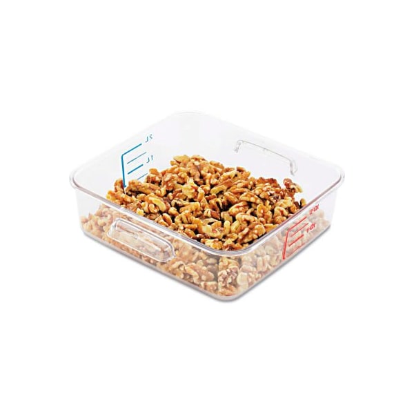 Rubbermaid Commercial Rubbermaid Commercial SpaceSaver Square Containers, 2 Qt., 8 4/5"W x 8 3/4"D x 2 7/10"H, Clear - RCP 6302 CLE