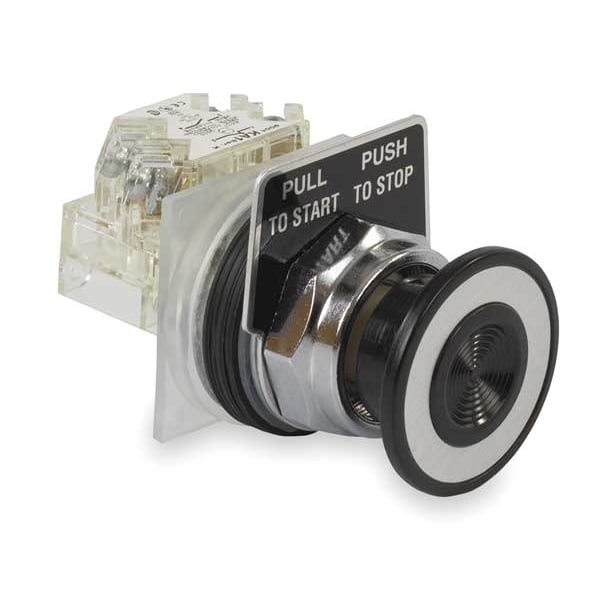 Botón pulsador no iluminado Schneider Electric, 30 mm, 1NO/1NC, Negro - 9001KR9BH13